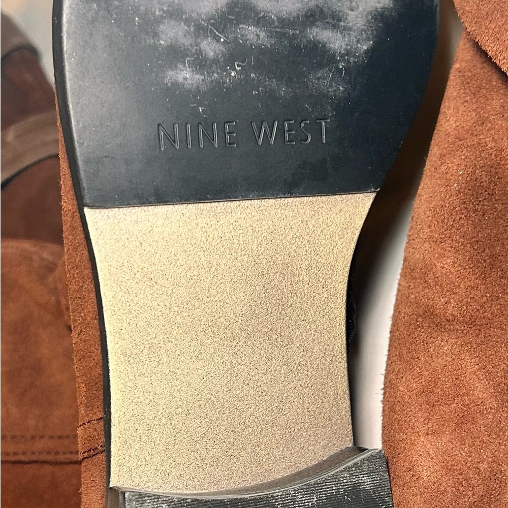 Nine West Sz 7.5 Brown Suede Riding Boots - Picture 5 of 6